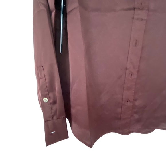 Marciano Chocolate Brown Button Down Shirt - Size XS - Picture 7 of 12